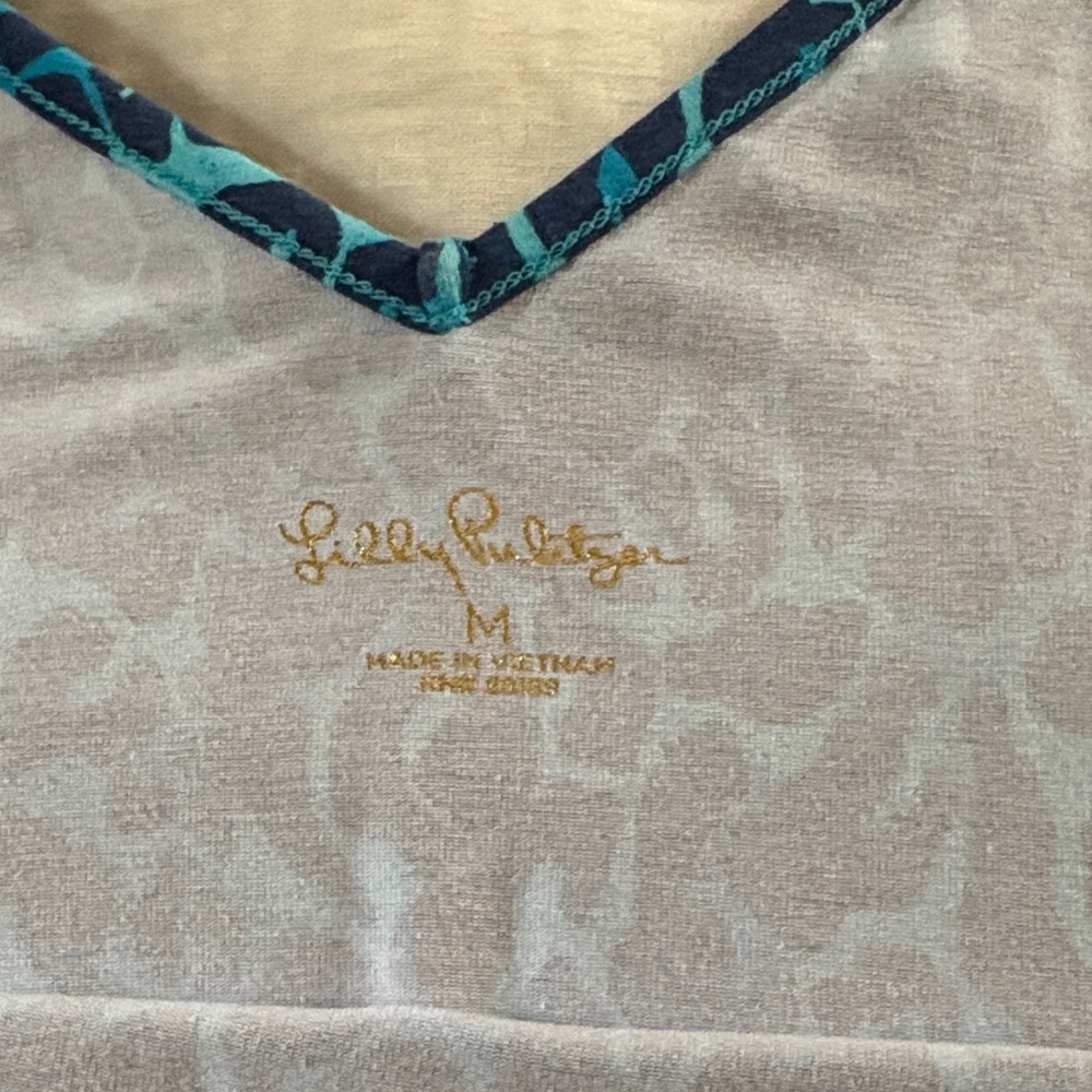 Lilly Pulitzer Blue Leopard Print Women’s One Piece - Picture 3 of 4